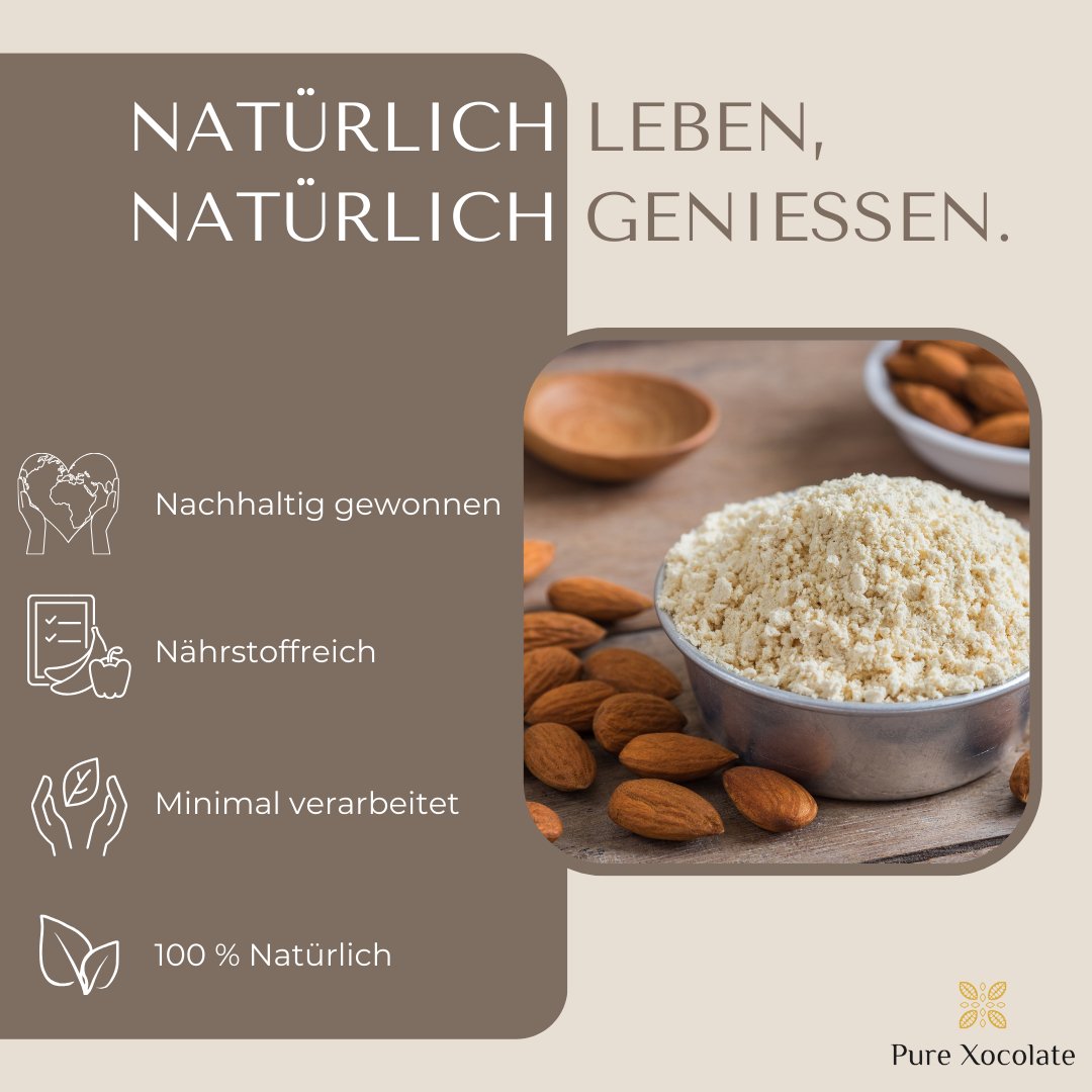 Mandelmehl (Mandelprotein) - Pure Xocolate - Nahrungsmittel, Getränke & Tabak - Mandelmehl (Mandelprotein)