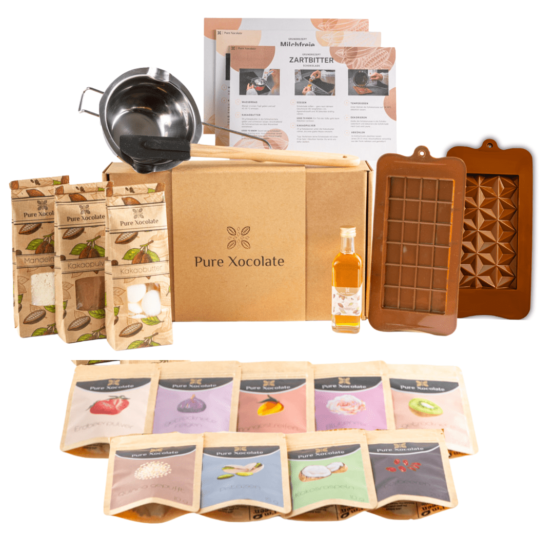 Premium Schokoladen DIY - Set (XL) - Pure Xocolate - DIY - Set Geschenk - Set - Premium Schokoladen DIY - Set (XL)