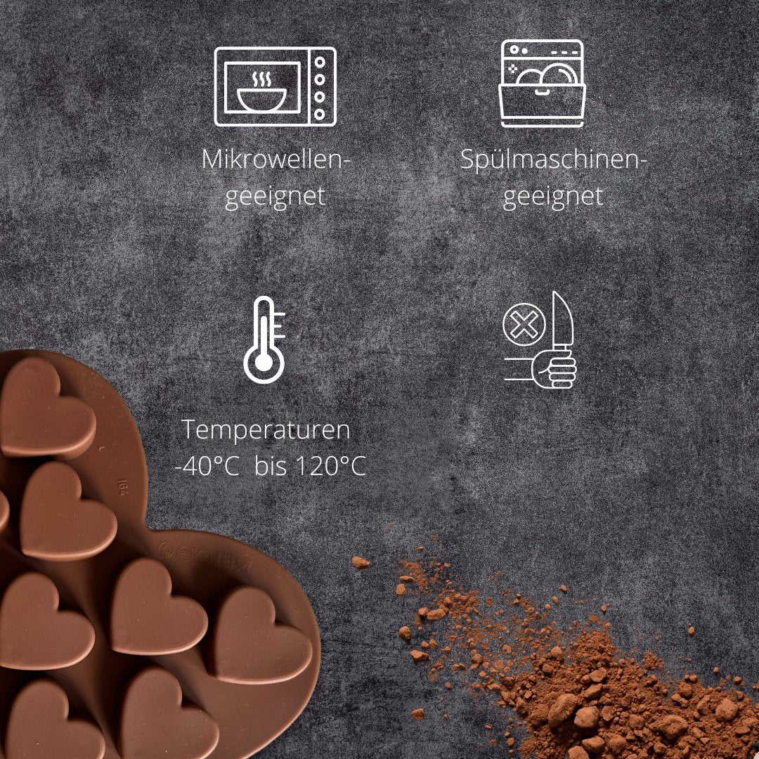 Silikonform (Herz-Pralinen) - Pure Xocolate - Silikonform - Silikonform (Herz-Pralinen)