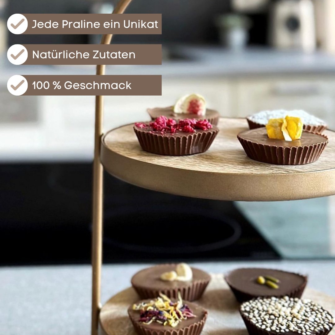 Peanut Butter Cups Set (mit Toppings) - Pure Xocolate - DIY-Set Geschenk-Set - Peanut Butter Cups Set (mit Toppings)