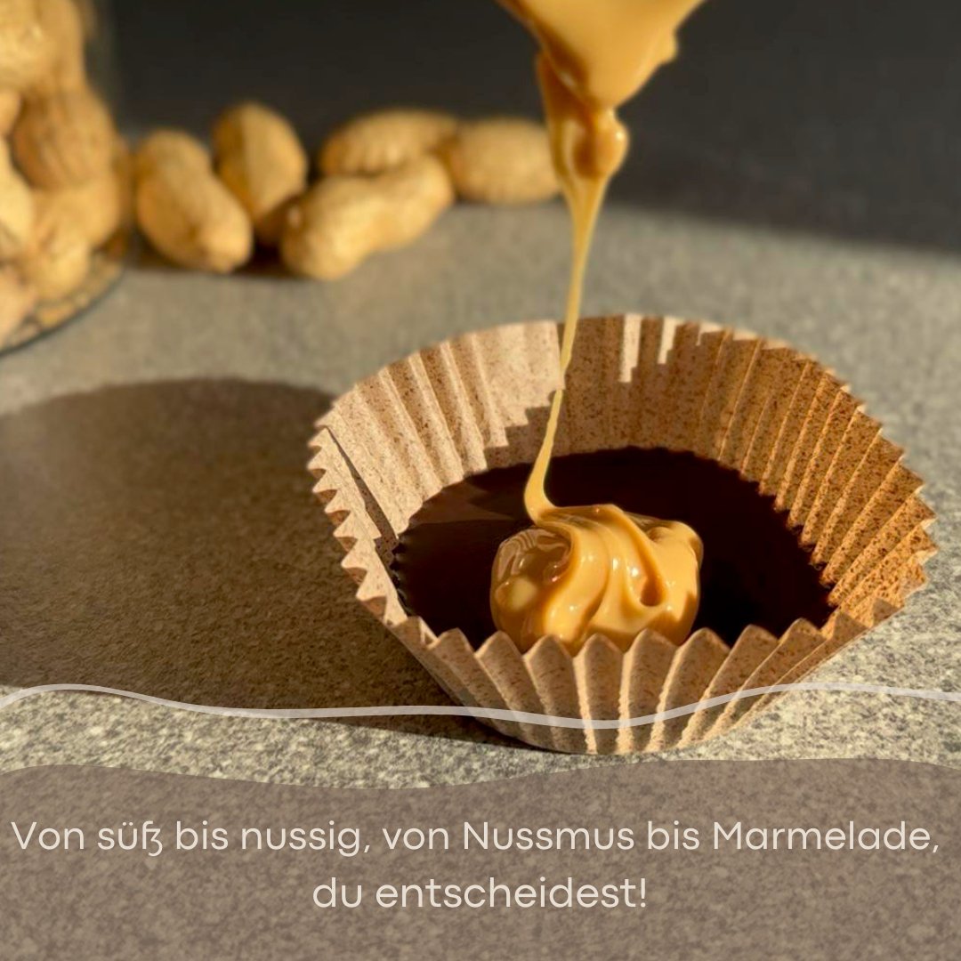 Peanut Butter Cups Set (mit Toppings) - Pure Xocolate - DIY-Set Geschenk-Set - Peanut Butter Cups Set (mit Toppings)