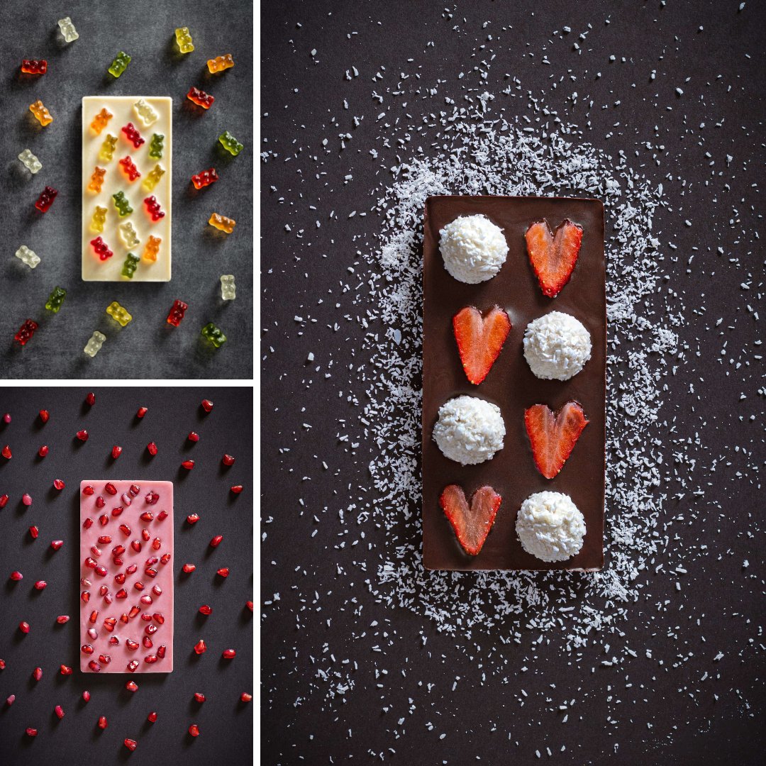 Schokoladen DIY-Komplett-Set (mit Toppings) - Pure Xocolate - DIY-Set Geschenk-Set - Schokolade selber machen Geschenkidee