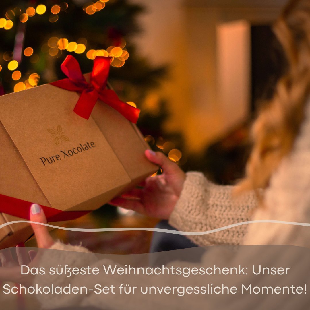 Weihnachtspralinen: Schokoladen Set (L) - Pure Xocolate - DIY-Set Geschenk-Set - Halloween Schokoladen selber machen Set -