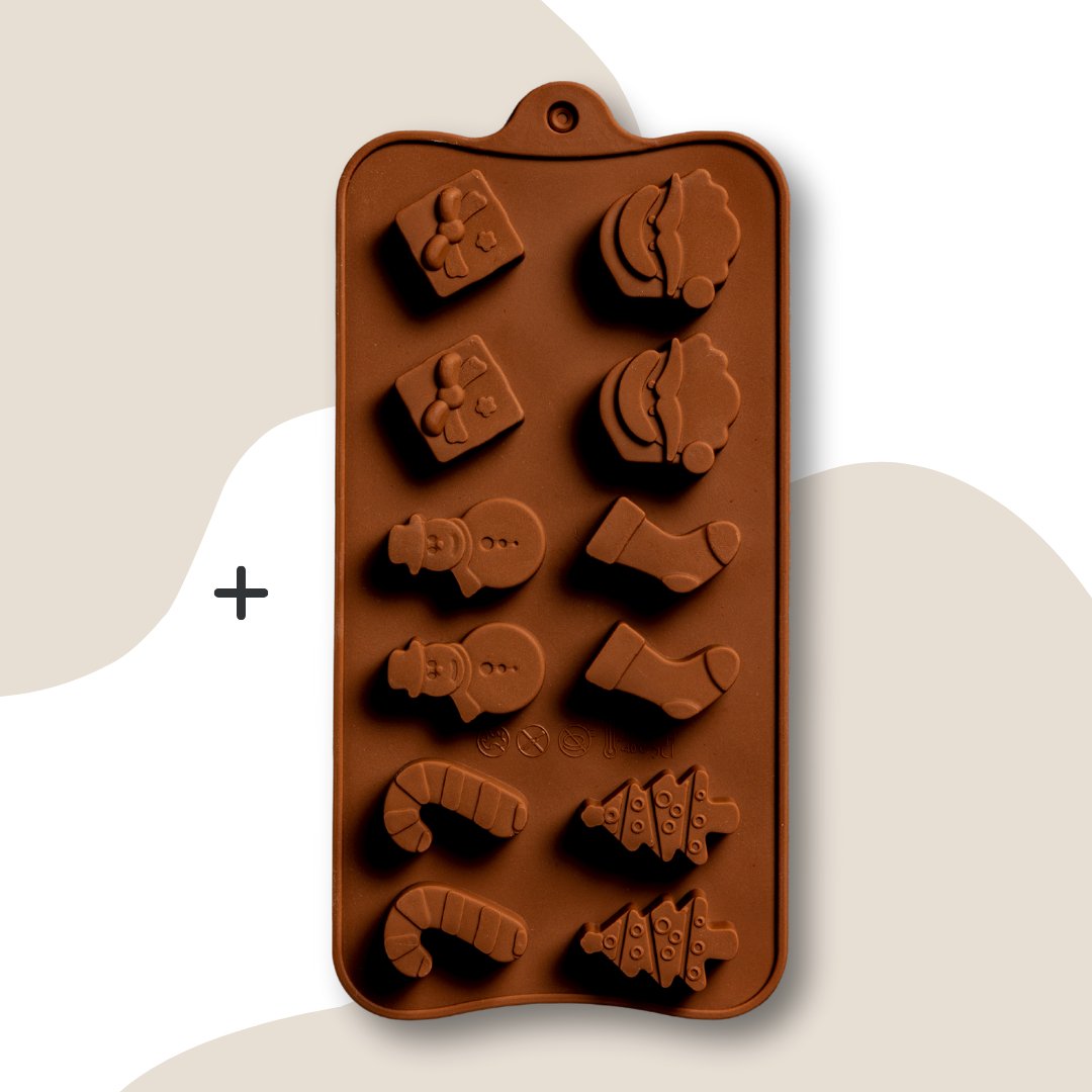 Weihnachtspralinen: Schokoladen Set (L) - Pure Xocolate - DIY-Set Geschenk-Set - Weihnachtspralinen: Schokoladen Set (L)