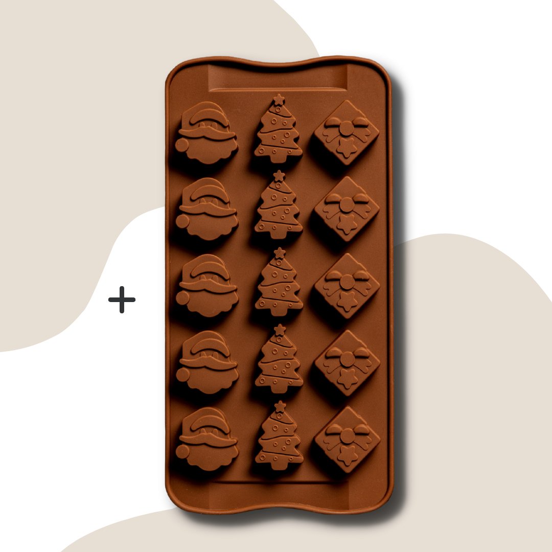 Weihnachtspralinen: Schokoladen Set (L) - Pure Xocolate - DIY-Set Geschenk-Set - Weihnachtspralinen: Schokoladen Set (L)