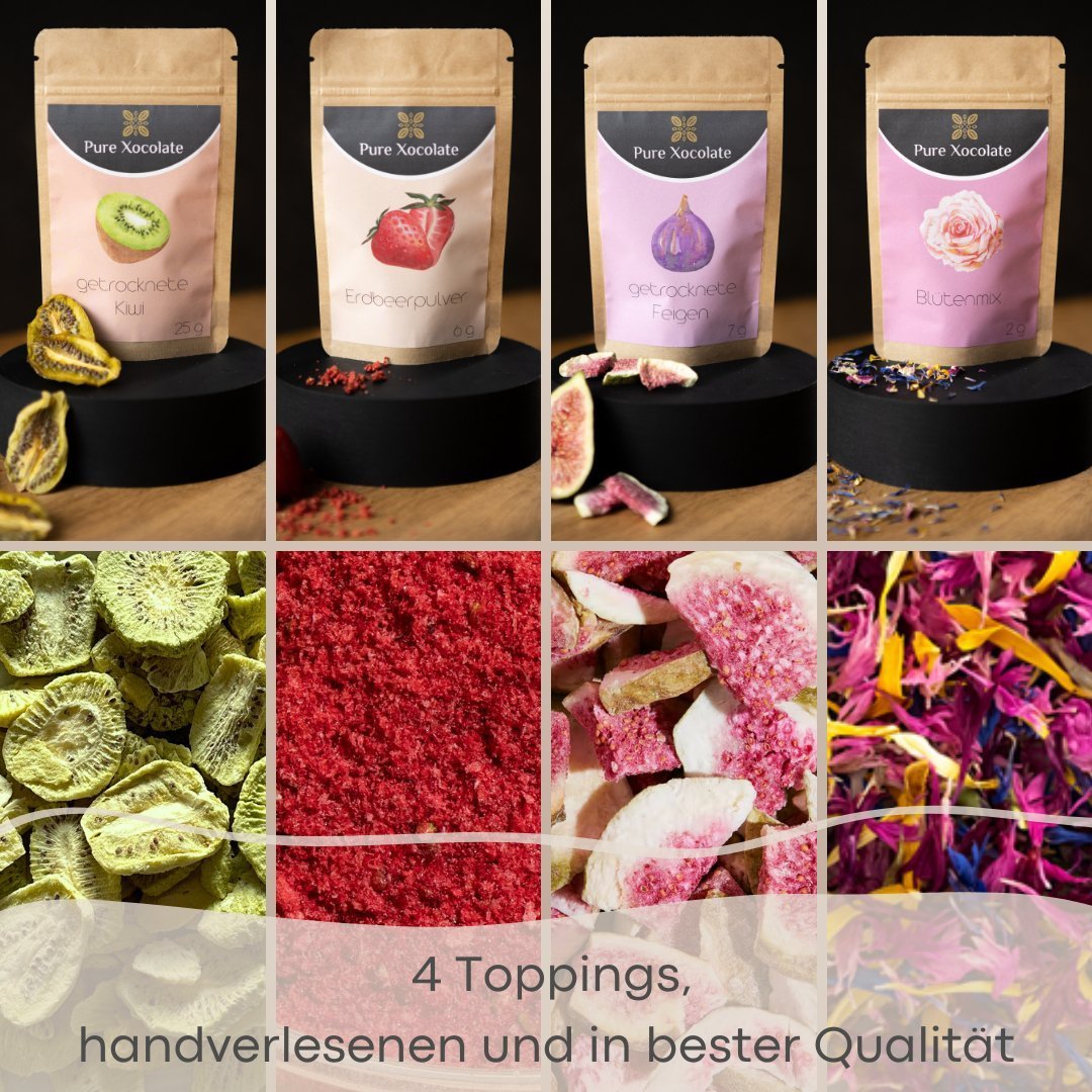 Weihnachtspralinen: Schokoladen Set (L) - Pure Xocolate - DIY-Set Geschenk-Set - Halloween Schokoladen selber machen Set -