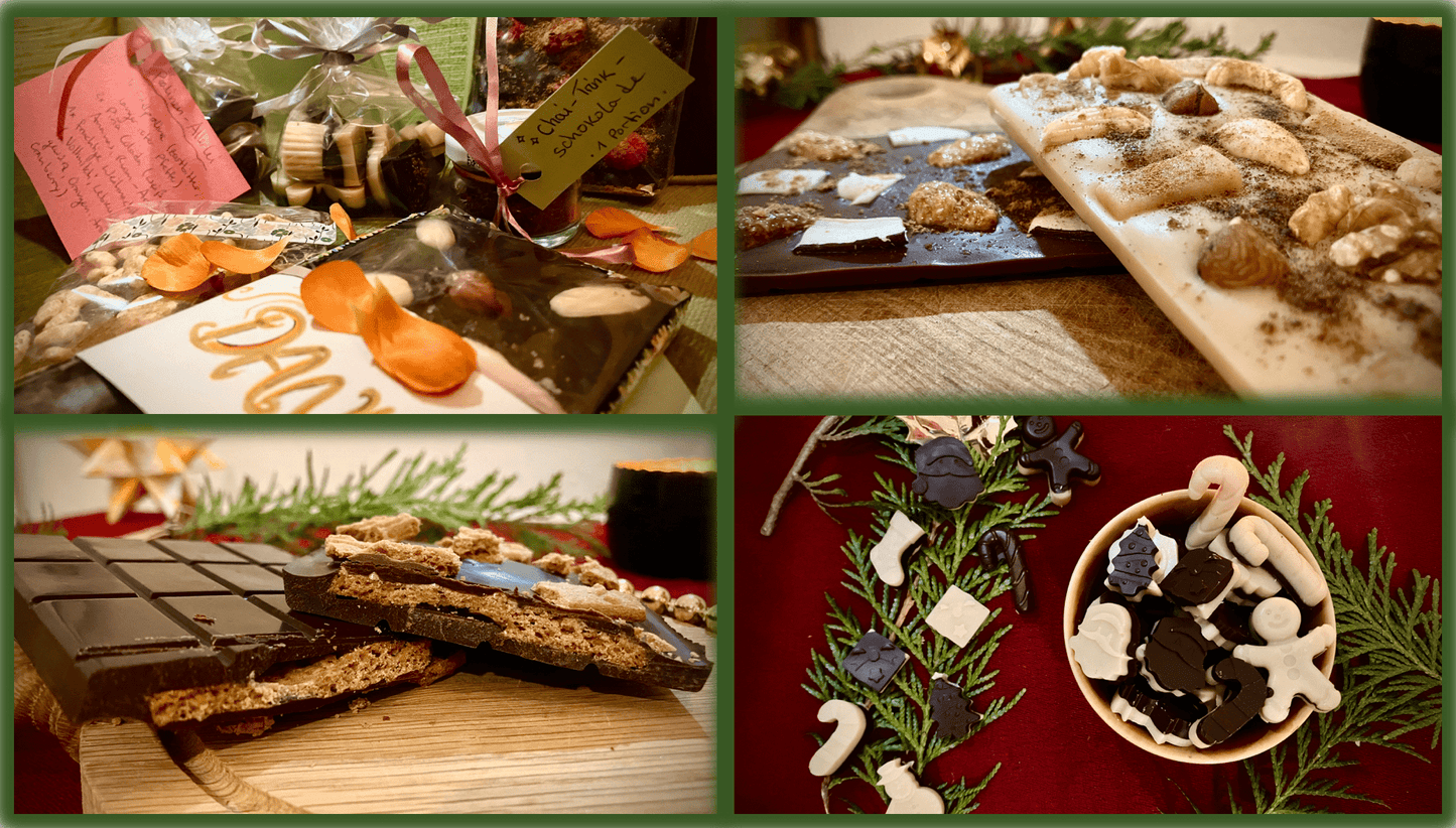 3 Weihnachts-Schokoladen zum Nachmachen - knusprig, unverkennbar oder in schwarz-weiß - Pure Xocolate
