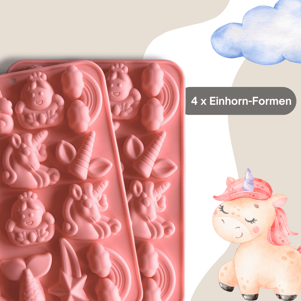 4er - Partyset für Kinder Schokolade selber machen (Einhorn) - Pure Xocolate - Kindergeburtstag - Set - 4er - Partyset für Kinder Schokolade selber machen (Einhorn)