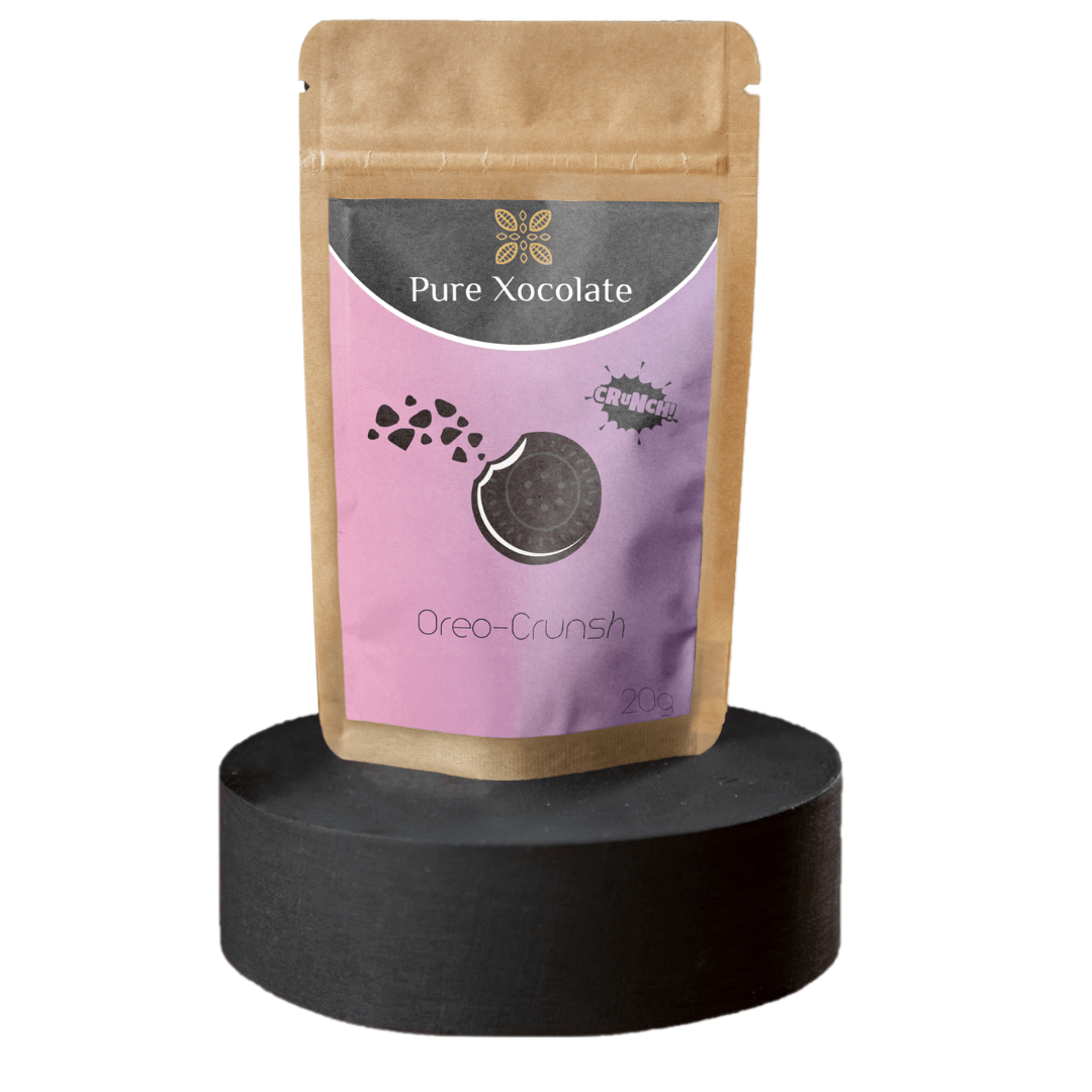 Oreo Crunch Topping - Pure Xocolate - Nahrungsmittel, Getränke & Tabak - Oreo - Crunch Topping von Pure Xocolate in 20g - Packung – knusprige Bruchstücke zum Veredeln von Schokolade, Pralinen, Eis und Gebäck
