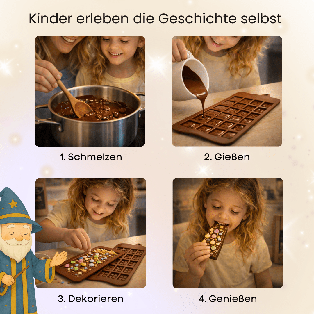
                  
                    SchokoZauber – DIY - Set für 1 - 2 Kinder - Pure Xocolate - Kindergeburtstag - Set - SchokoZauber – DIY - Set für 1 - 2 Kinder
                  
                