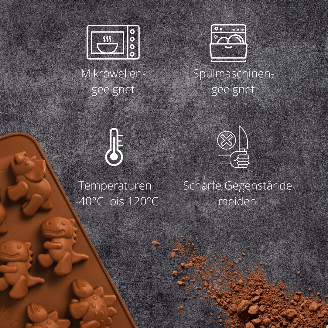Silikonform (Dinosaurier 🦖 ) - Pure Xocolate - Silikonform -