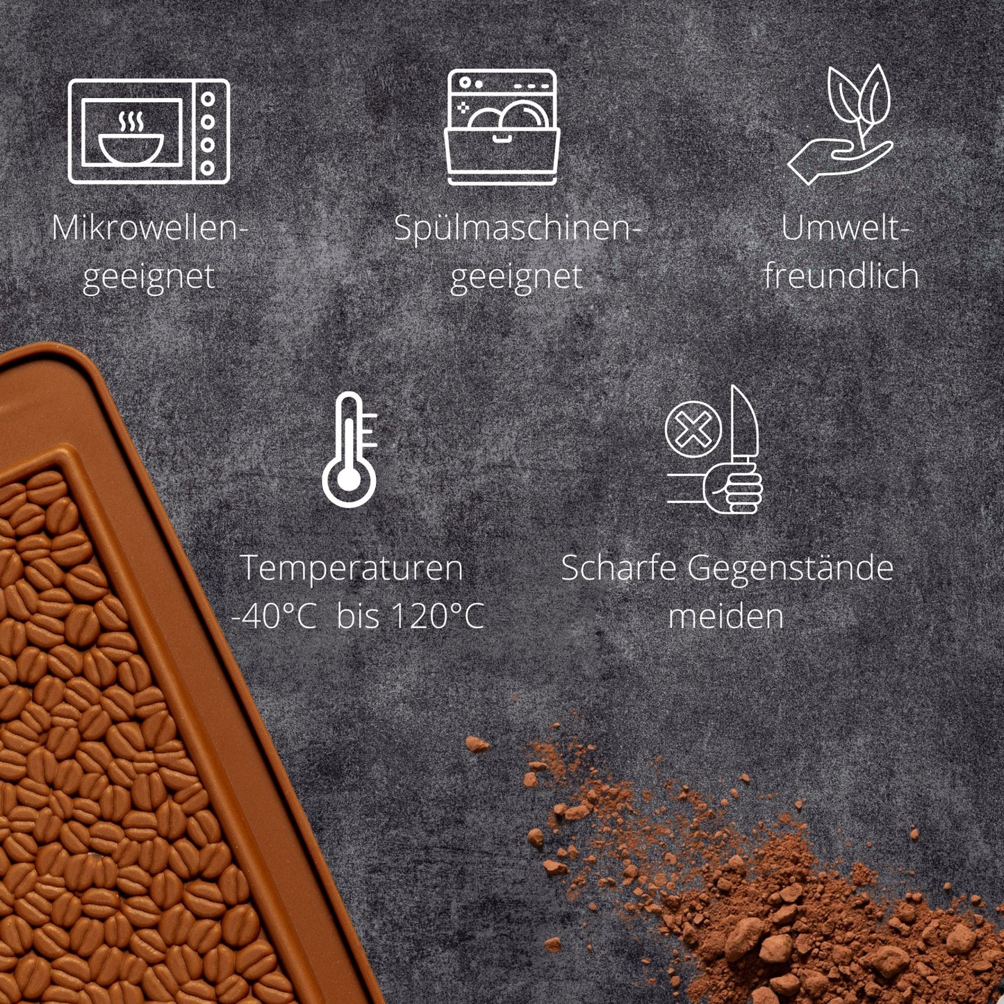 Silikonform (Kaffeebohnen) - Pure Xocolate - Silikonform - Silikonform (Kaffeebohnen)